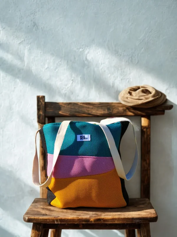 Bolso de rayas