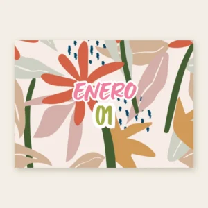 Calendario de flores, enero