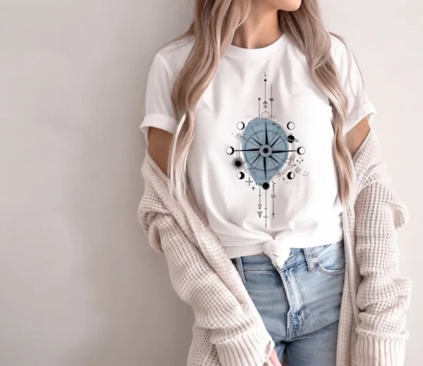 Camiseta Luna con flores (imagen orientativa)