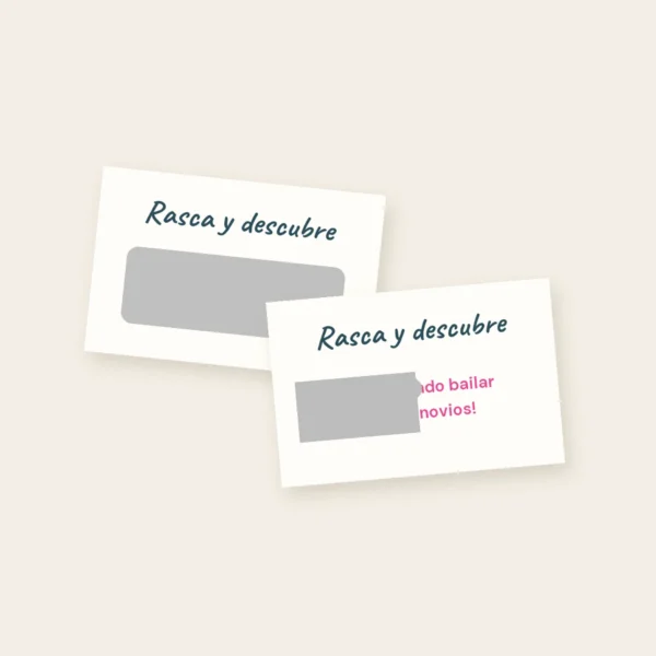 Rascas sorpresa para invitados, modelo dibujado en el taller