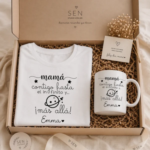 Pack camiseta y taza para mamá (imagen orientativa)