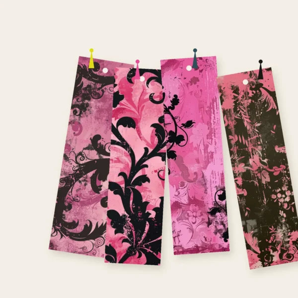 Marcapáginas «Flor oscura» con borla (imagen orientativa)