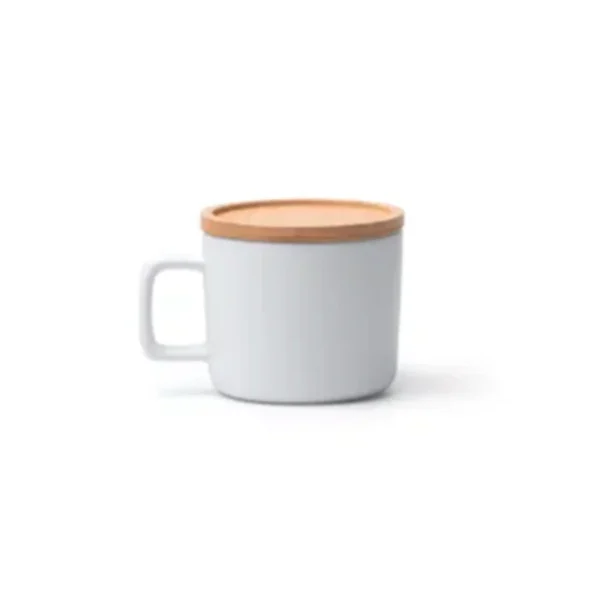 Base lisa para personalizar: taza tapa bambu