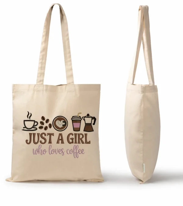 Tote Just a girl who loves coffee (imagen orientativa)