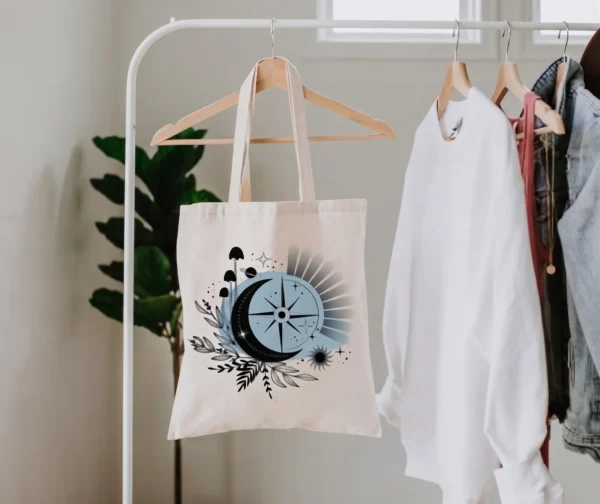 Tote Luna con flores (imagen orientativa)
